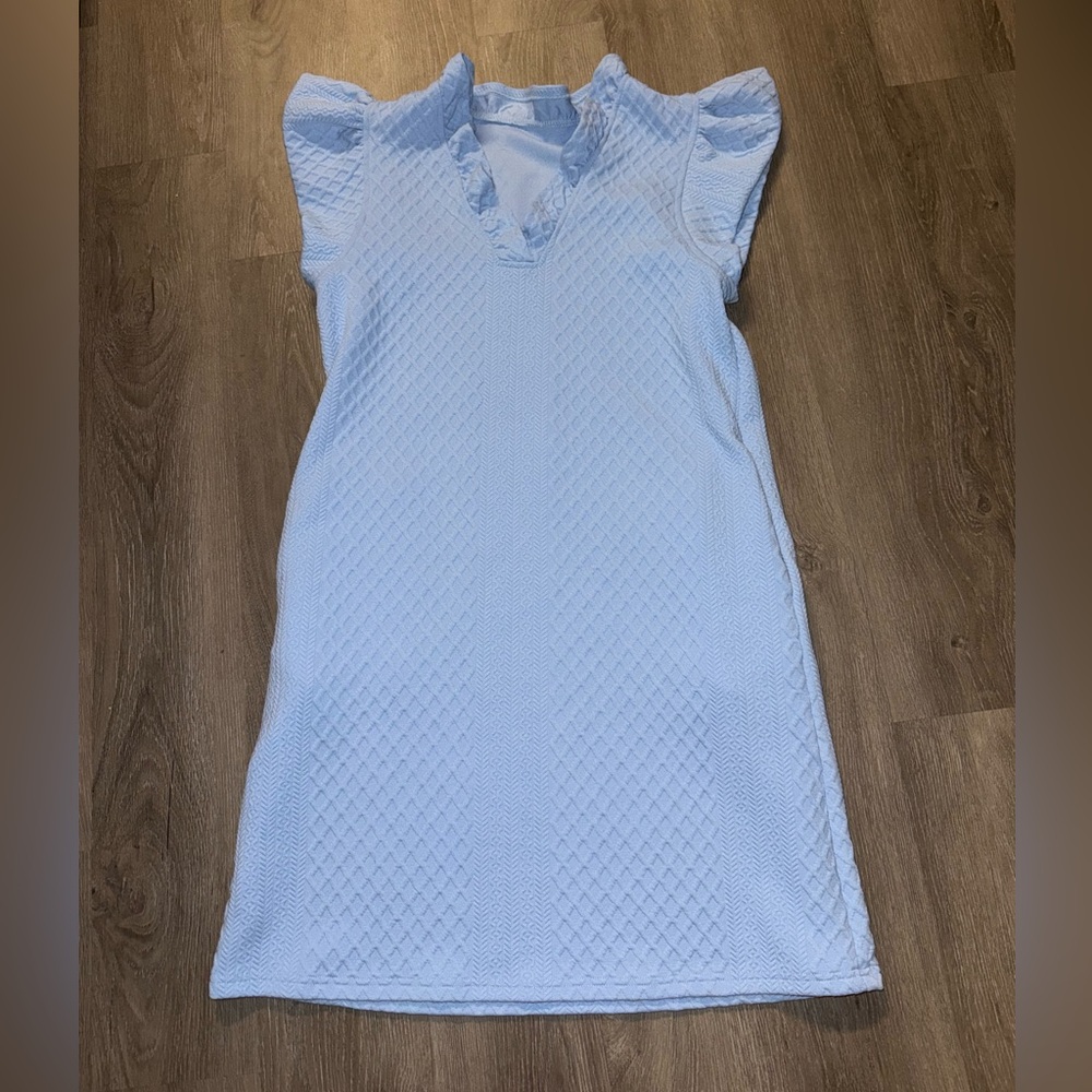 Light Blue Textured Dress